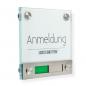 Preview: Tuerschild VITRUM B aus Glas rot gruen 130 130 mm